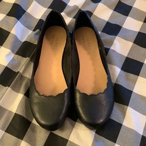 Black flats worn once indoors only